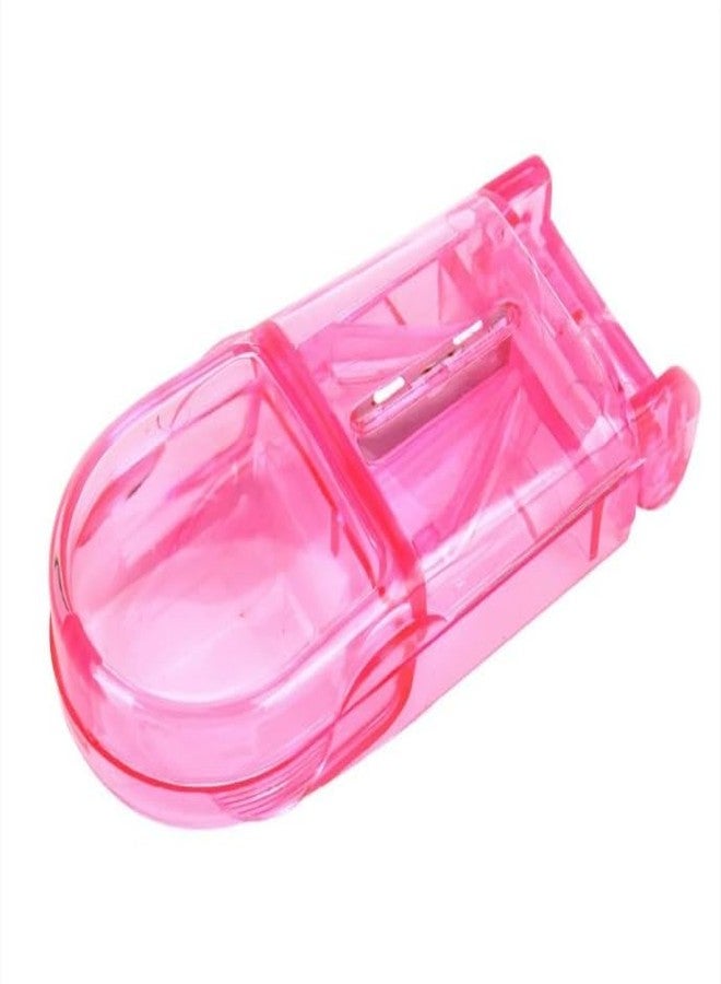 Zhuluck 1 Pc Pink Clear Pill Cutter,Pill Cutter and Splitter with Dispenser,Splitter with Dispenser, Cuts Pills, Vitamins, Tablets, Cutting Small Pills or Large Medicine Organizer Pill Dispensers - Image 1